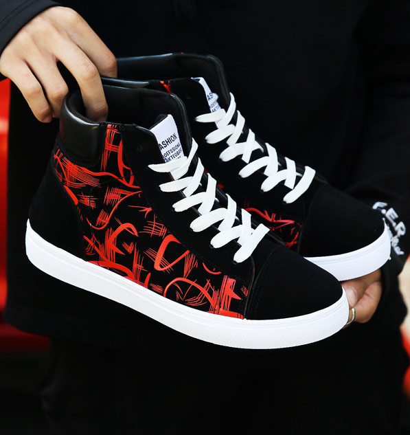 Spring high top shoes Korean Edition men''s shoes