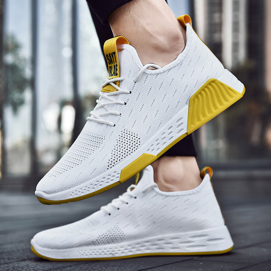 Breathable Flying Woven Running Sports Shoes Men