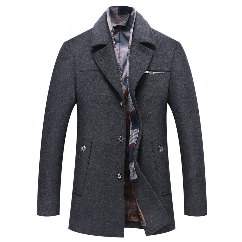 Fashion Personality Men's Woolen Coat