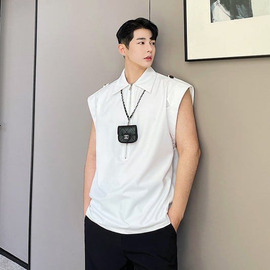 Men's Fashion Leisure Cargo Sleeveless Zipper Vest