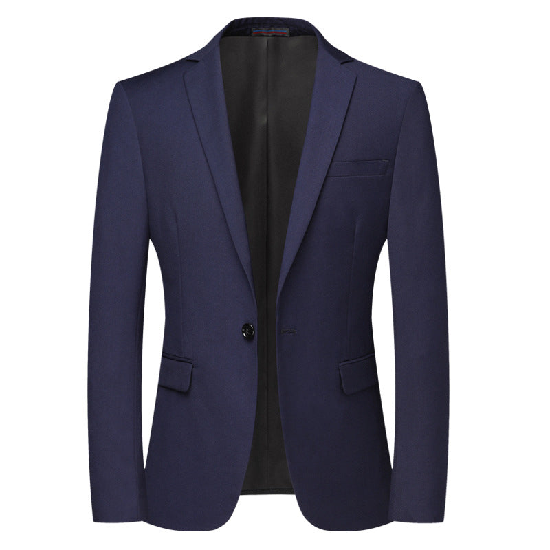 Casual Solid Color Suit Men's Top