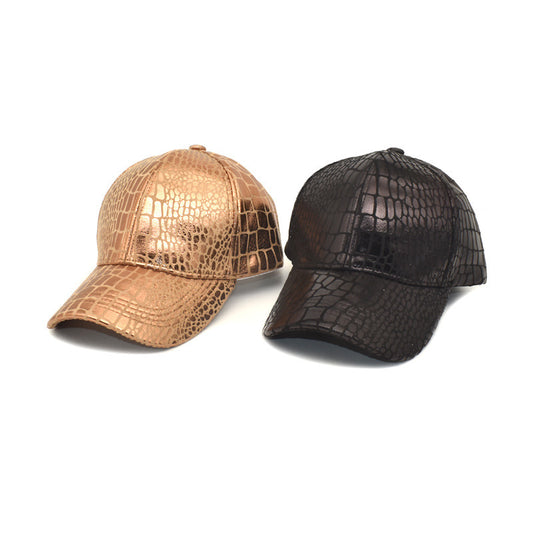 Imitation Crocodile Leather Baseball Cap European And American Fashion & Trend Men And Women