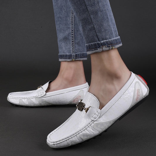 First Layer Cowhide Casual Shoes For Men