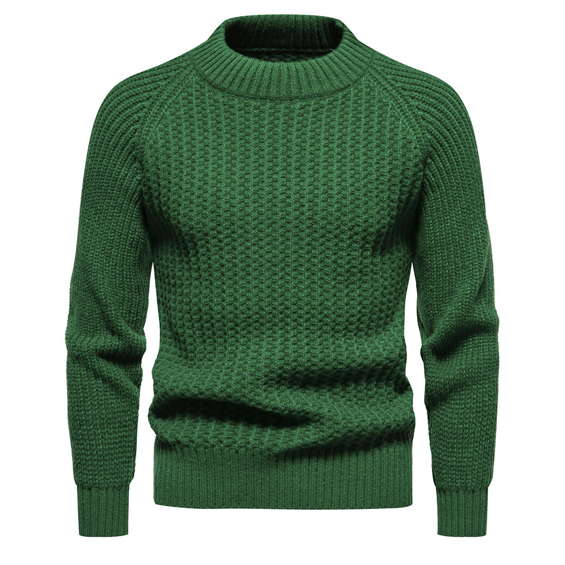 Men's Casual Loose Solid Color Round Neck Sweater