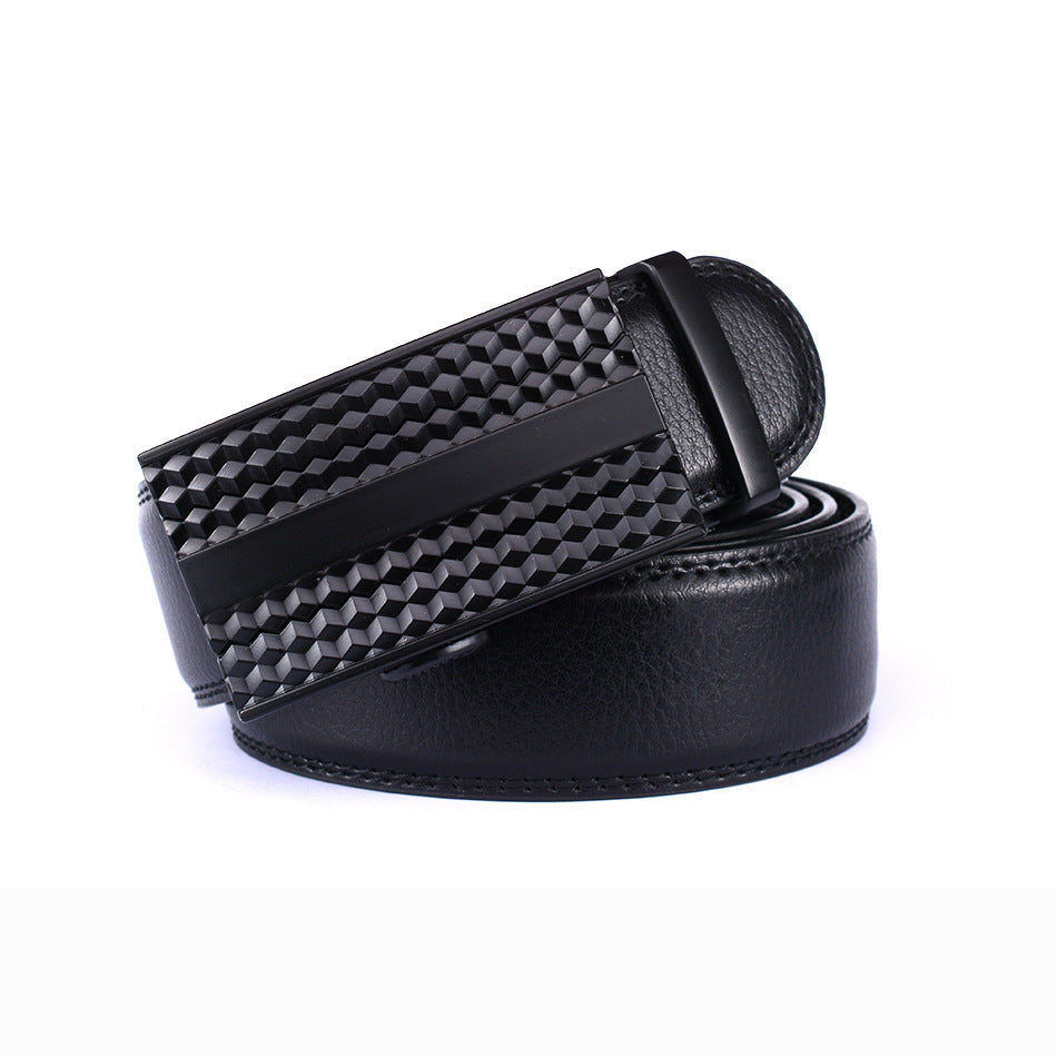 Fashion Casual Men's Two-layer Leather Comfort Click Belt